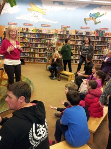 At Barnes & Noble discussing writing and reading SANTA'S SECRET.