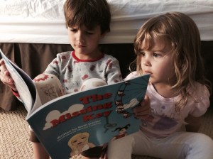 Drew reading TMK to Miri (2)