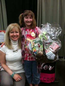 Sierra won my gift basket at the 100th Anniversary Expo for the Girl Scouts.