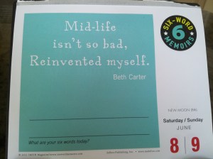 six word calendar